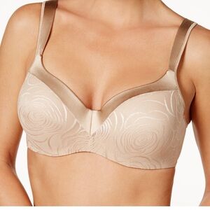 Playtex Beige Floral Jacquard T-Shirt Bra